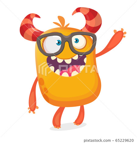 Funny cartoon monster. Vector illustration Funny cartoon monster. Vector illustration 65229620