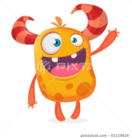 Funny cartoon monster. Vector illustration 65229626