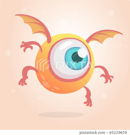 Funny cartoon monster. Vector illustration 65229659