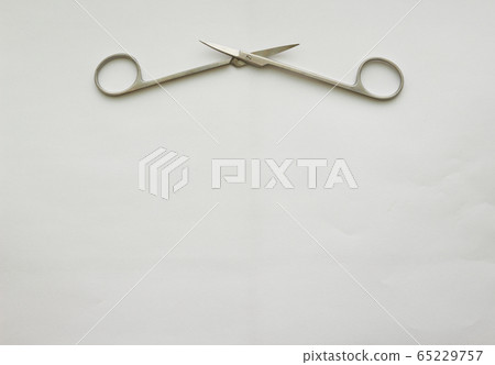 A doctor scissors on isolated background 65229757