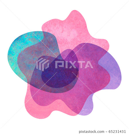Watercolor abstract modern flat geometric transparent liquid shape forms. Watercolor abstract modern flat geometric transparent liquid shape forms. 65231431