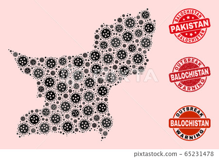 Flu Virus Collage of Mosaic Balochistan Province Map and Distress Seal Stamps Flu Virus Collage of Mosaic Balochistan Province Map and Distress Seal Stamps 65231478
