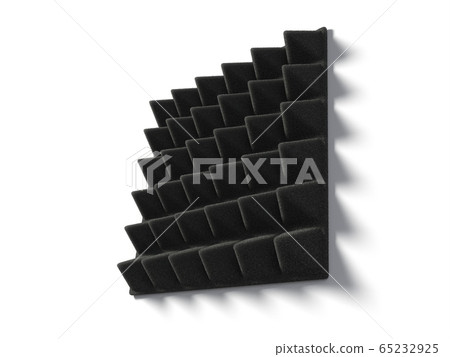 acoustic foam block with pyramid forms. silent 65232925