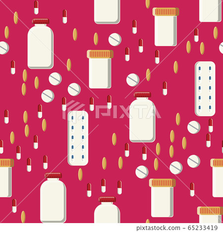 Medical seamless pattern, the texture - Stock Illustration [65233419 ...