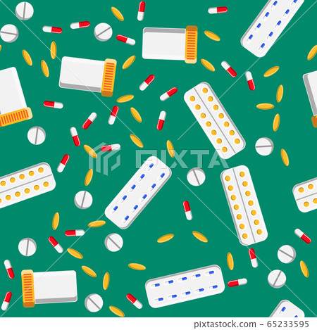 Medical seamless pattern, the texture - Stock Illustration [65233595 ...
