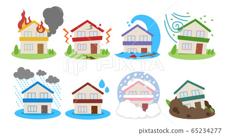 Disaster disaster icon set 65234277