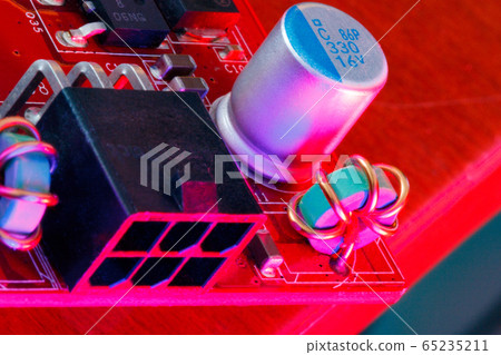 Electronic Printed Circuit Board with Electronic components 65235211