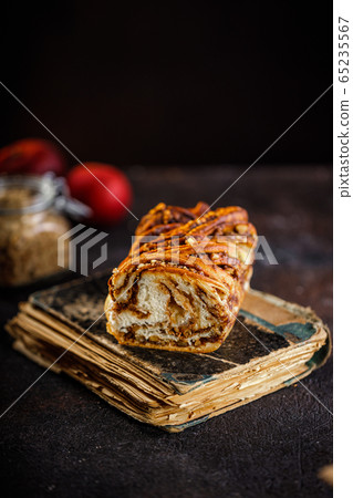Swirl brioche or traditional Polish babka cake 65235567