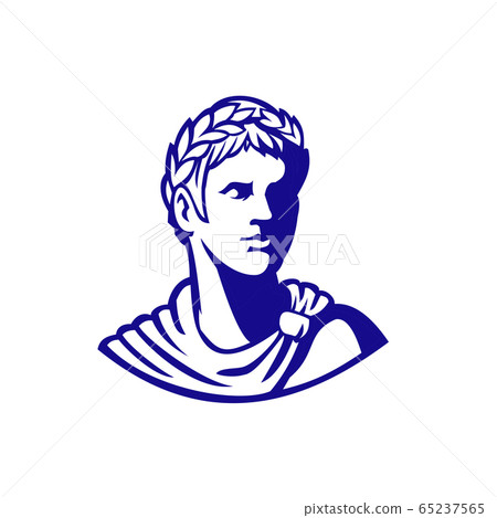 Ancient Roman Emperor Looking Side Mascot Ancient Roman Emperor Looking Side Mascot 65237565