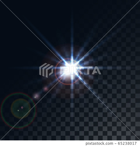 Blue glowing transparent sunbeam, flash Blue glowing transparent sunbeam, flash 65238017