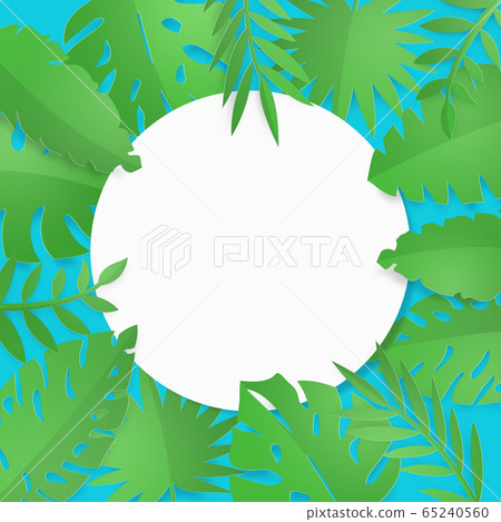 熱帶植物葉子葉子框架 熱帶植物葉子葉子框架 65240560