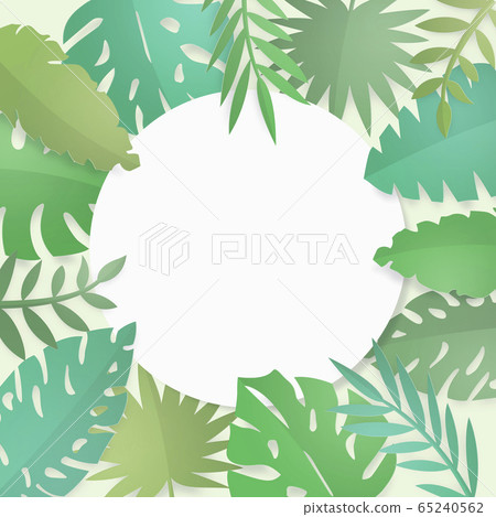 Tropical-plant-leaf-leaf-frame-circle Tropical-plant-leaf-leaf-frame-circle 65240562