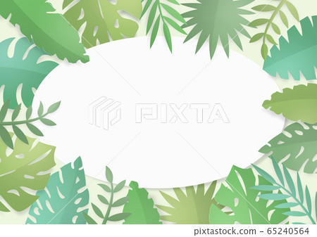 Tropical-plant-leaves-leaf-frame-oval Tropical-plant-leaves-leaf-frame-oval 65240564