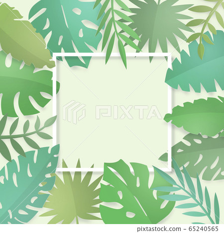 Tropical-plant-leaves-leaf-frame Tropical-plant-leaves-leaf-frame 65240565