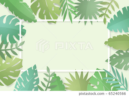 熱帶植物葉子葉子框架 熱帶植物葉子葉子框架 65240566