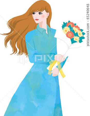 花束 女生 女孩 65240648