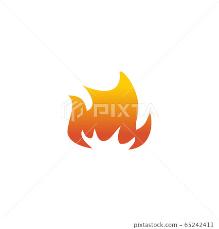 Fire flame icon logo design vector template 65242411