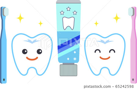 Smile cute teeth and toothpaste set Smile cute teeth and toothpaste set 65242598