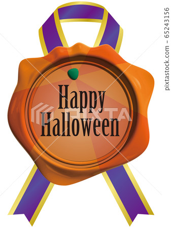 Vector illustration Jack O'Lantern sealing wax Halloween pumpkin background transparent Vector illustration Jack O'Lantern sealing wax Halloween pumpkin background transparent 65243156