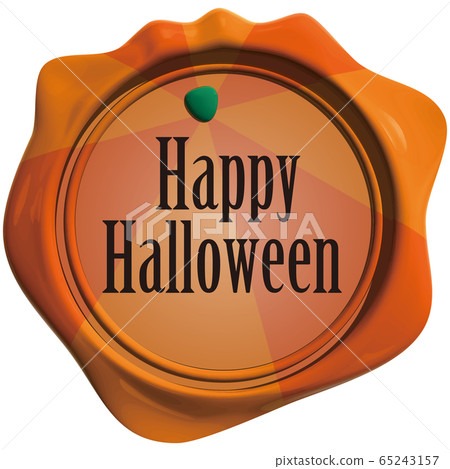 Vector illustration Jack O'Lantern sealing wax Halloween pumpkin background transparent Vector illustration Jack O'Lantern sealing wax Halloween pumpkin background transparent 65243157
