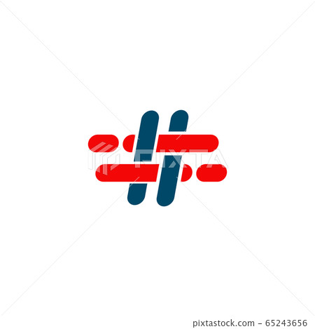Hash tag logo design vector template-插圖素材 [65243656] - PIXTA圖庫