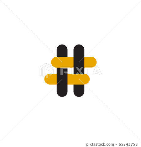 Hash tag logo design vector template 65243758