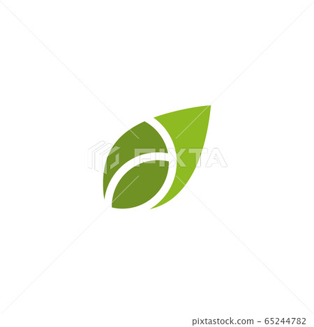 Eco green leaf icon logo design vector template - Stock Illustration ...