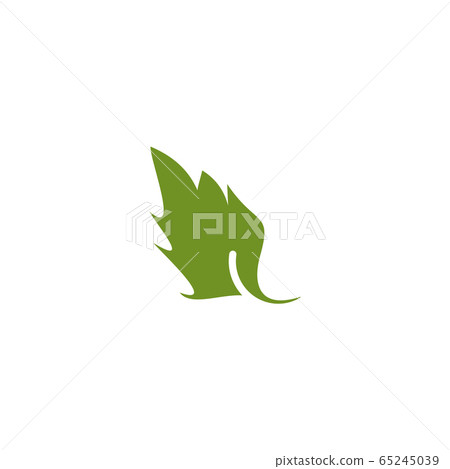 Eco green leaf icon logo design vector template - Stock Illustration ...