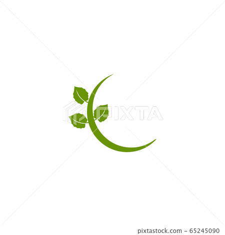 Eco green leaf icon logo design vector template - Stock Illustration ...