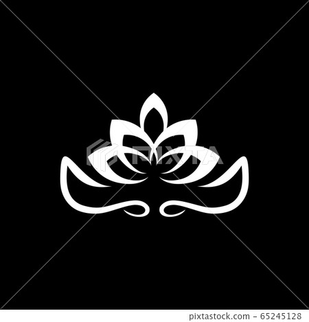 Lotus flower icon logo design vector template - Stock Illustration ...