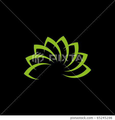 Lotus flower icon logo design vector template - Stock Illustration ...