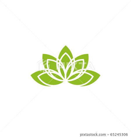 Lotus flower icon logo design vector template - Stock Illustration ...