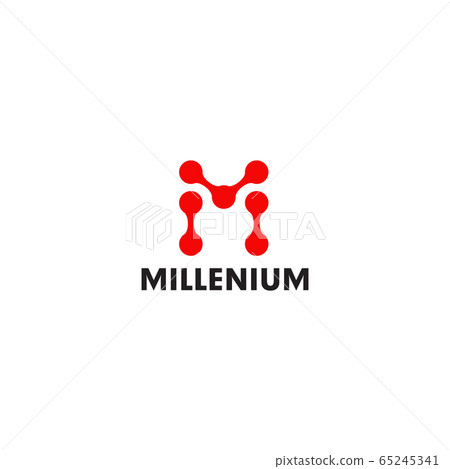 M letter initial logo design vector template 65245341