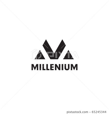 M letter initial logo design vector template 65245344