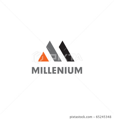 M letter initial logo design vector template 65245348