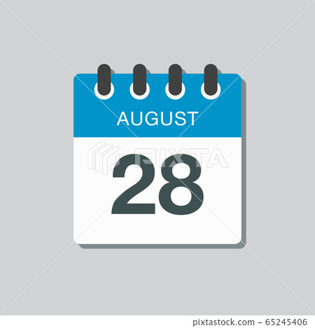 Calendar icon day 28 August, date days of the year - Stock Illustration ...