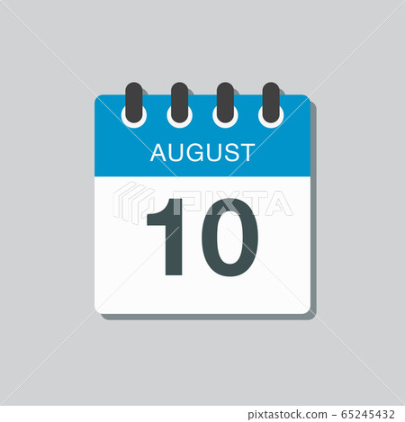 Calendar icon day 10 August, date days of the year - Stock Illustration ...