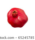 One whole pomegranate fruit isolated on white 65245785