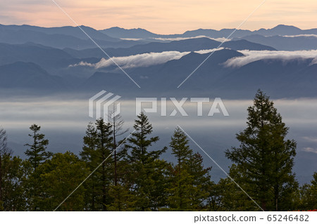 Mountain range at dawn seen from Mt. Amari Mountain range at dawn seen from Mt. Amari 65246482