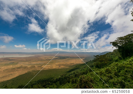 View of the crater of Ngorongoro, Tanzania from the main observatory 65250058