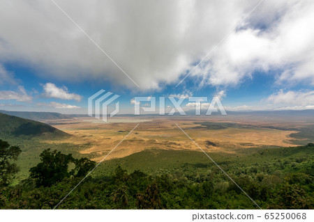 View of the crater of Ngorongoro, Tanzania from the main observatory View of the crater of Ngorongoro, Tanzania from the main observatory 65250068