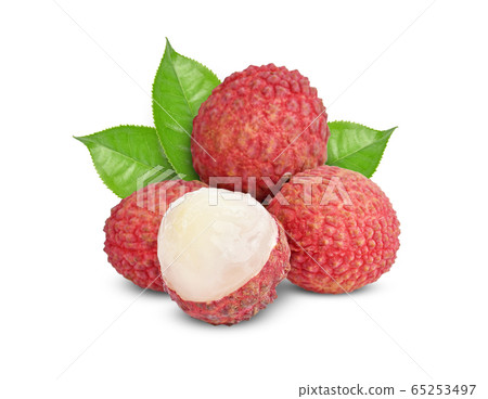 lychee isolated on white background 65253497