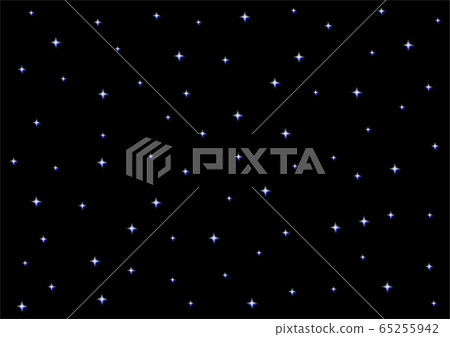 Starry Night Sky on Black Background - Stock Illustration [65255942 ...