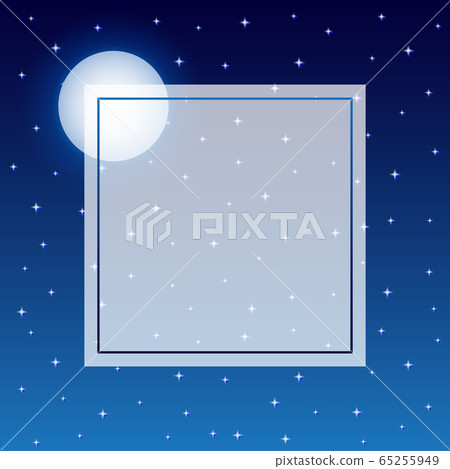 Fulll Moon and Starry Night Sky Baner Background - Stock Illustration ...