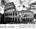 Roman Colosseum landscape monochrome 65257572