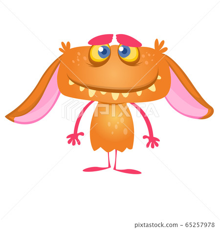 Funny cartoon monster. Vector illustration 65257978