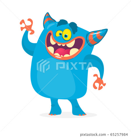 Funny cartoon monster. Vector illustration Funny cartoon monster. Vector illustration 65257984