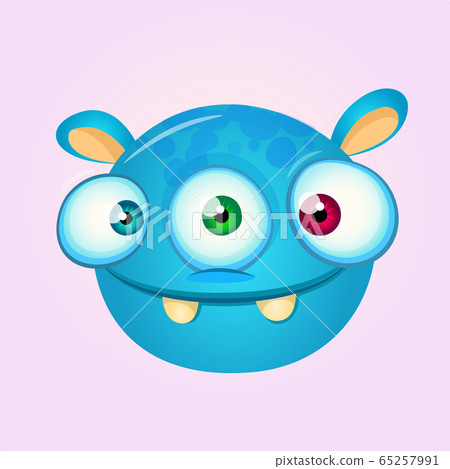 Funny cartoon monster. Vector illustration Funny cartoon monster. Vector illustration 65257991