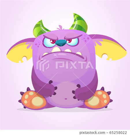 Funny cartoon monster. Vector illustration Funny cartoon monster. Vector illustration 65258022