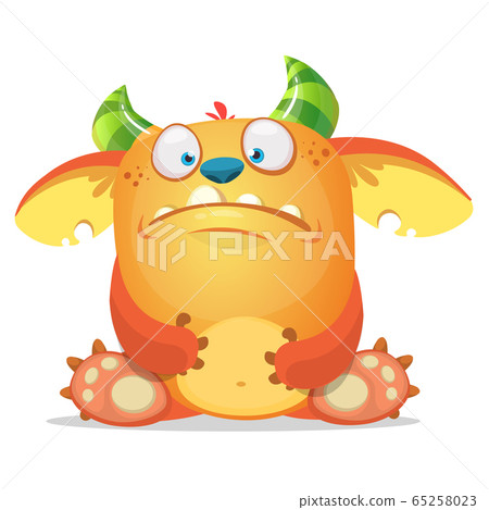 Funny cartoon monster. Vector illustration 65258023